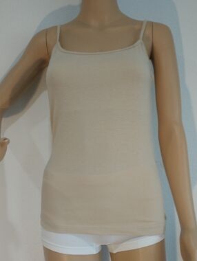 Essential Women's Beige Spaghetti Strap Camisole